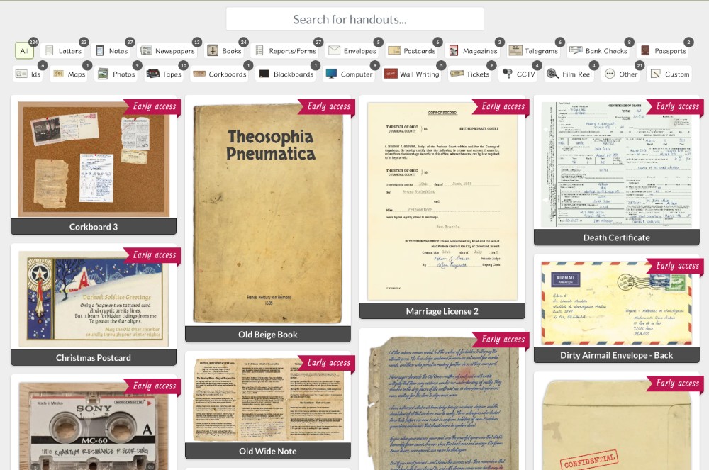 Big collection of handouts